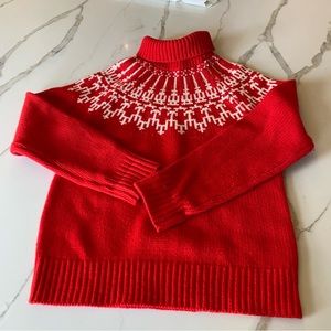 Tory Burch red ski sweater XS